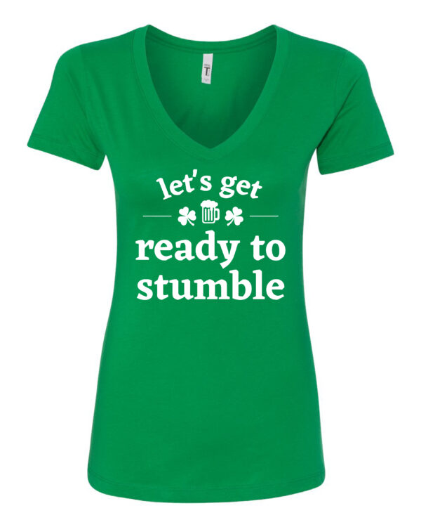 Lets Get Ready To Stumble Green Vneck scaled